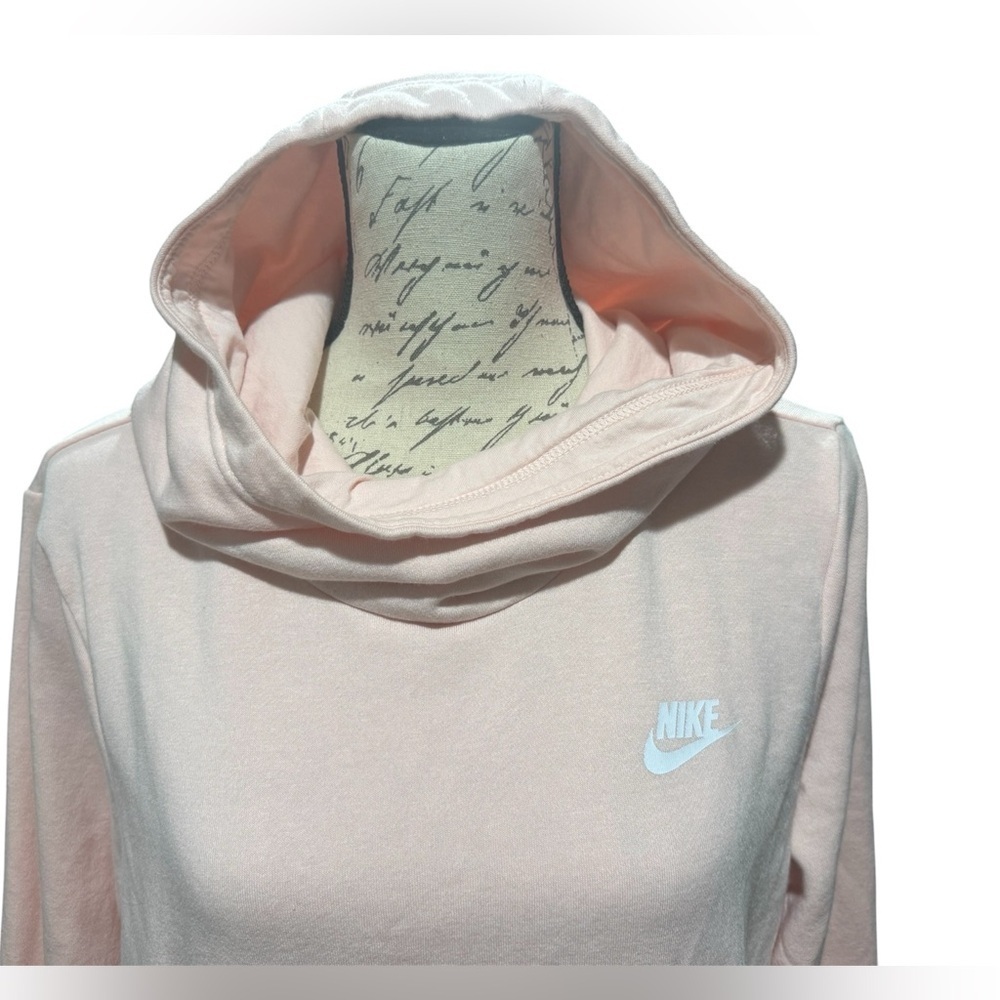 Nike Hoodie Women’s Pink Mock Funnel Neck Pullover Sweatshirt Size Large - Picture 3 of 10